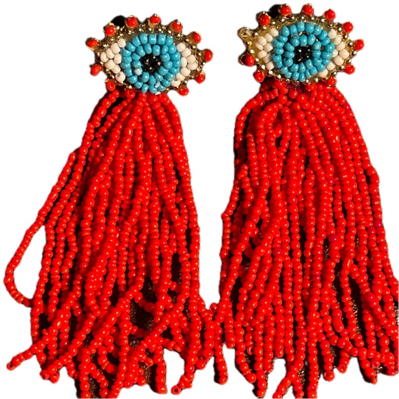 2 New Pairs Nicole Miller Dangle Seed Bead Earrings Gold Tone 3L - Picture 6 of 11